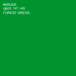 #00932E - Forest Green Color Image